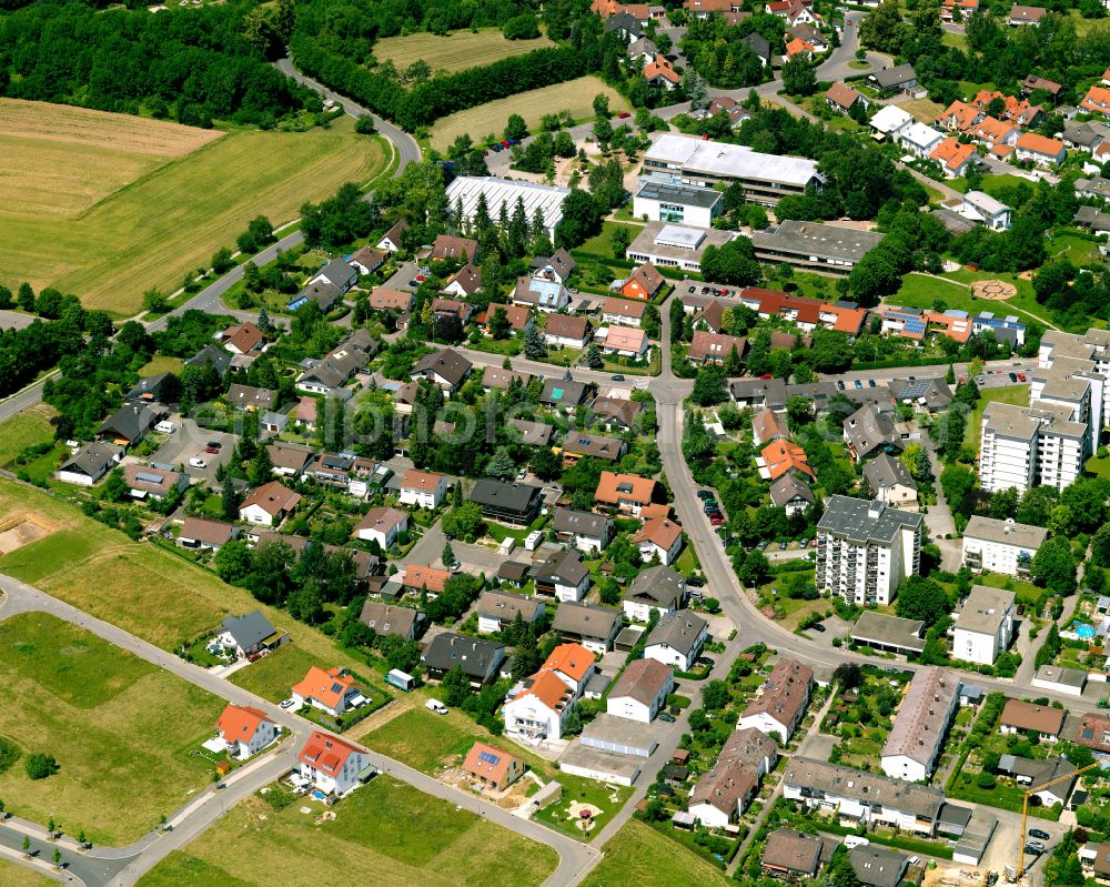 Aerial photograph Rottenburg am Neckar - Single-family residential area of settlement in Rottenburg am Neckar in the state Baden-Wuerttemberg, Germany