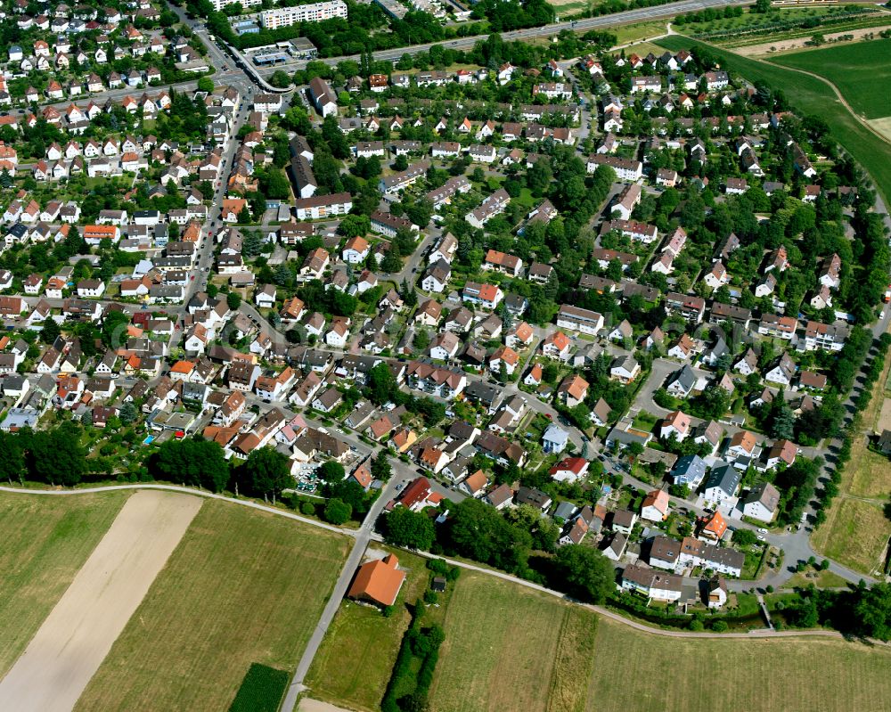 Aerial image Rüppurr - Single-family residential area of settlement in Rüppurr in the state Baden-Wuerttemberg, Germany