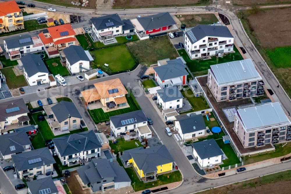 Aerial photograph Rust - Single-family residential area of settlement in Rust in the state Baden-Wurttemberg, Germany