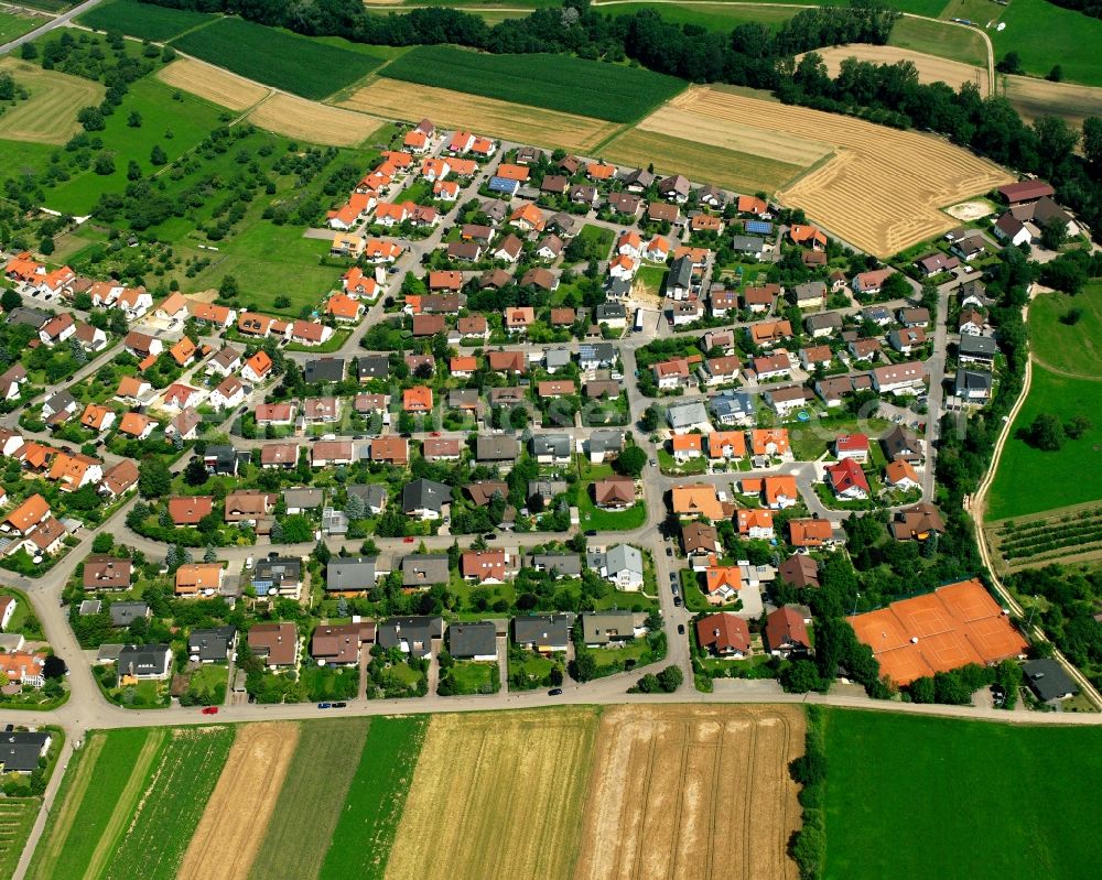 Aerial image Schlat - Single-family residential area of settlement in Schlat in the state Baden-Wuerttemberg, Germany