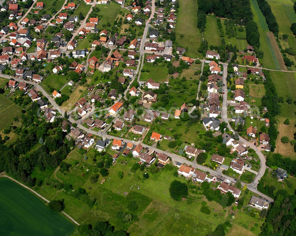 Aerial image Schömberg - Single-family residential area of settlement in Schömberg in the state Baden-Wuerttemberg, Germany