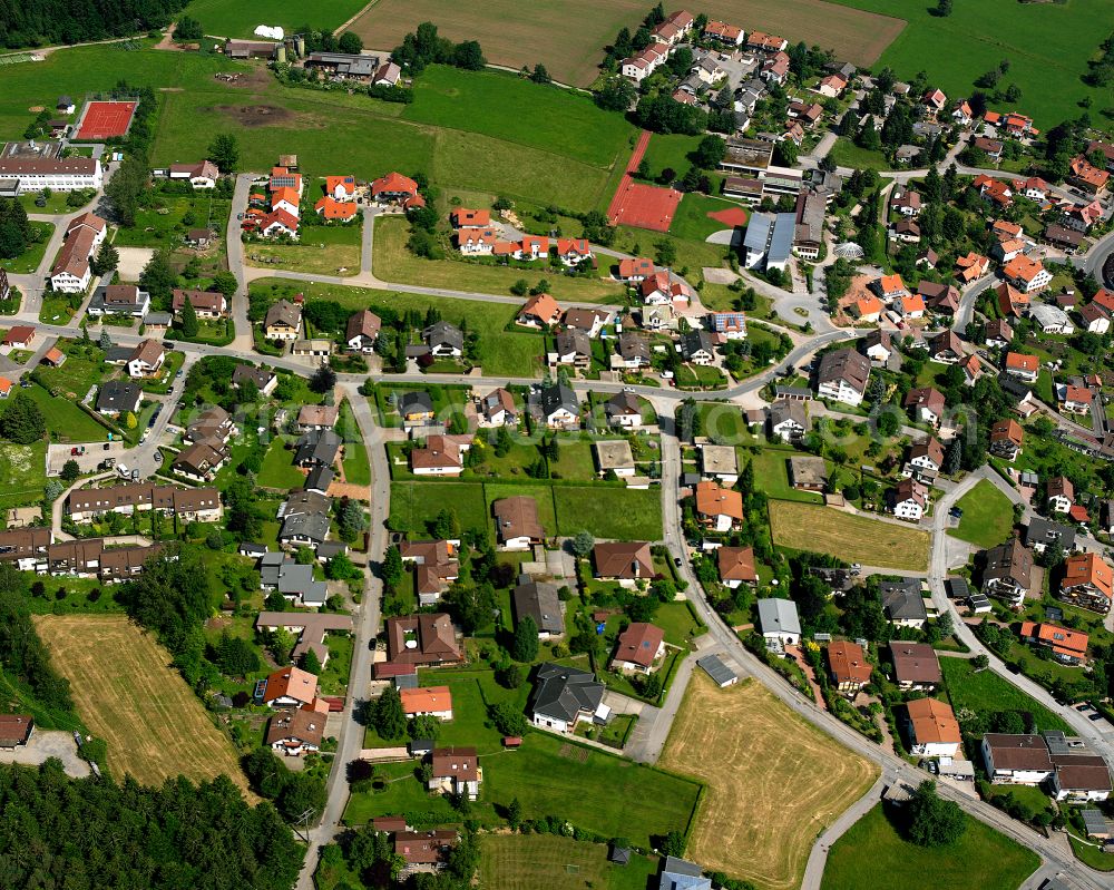 Aerial photograph Schömberg - Single-family residential area of settlement in Schömberg in the state Baden-Wuerttemberg, Germany