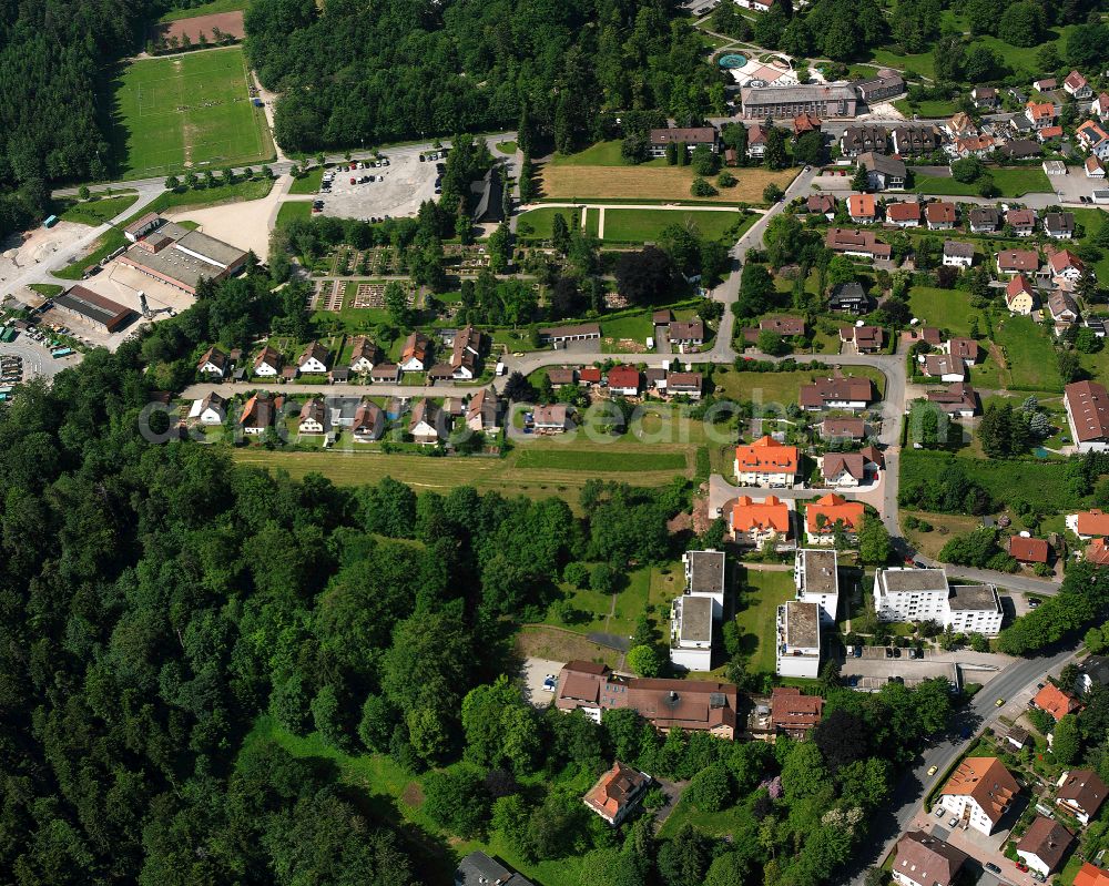 Schömberg from the bird's eye view: Single-family residential area of settlement in Schömberg in the state Baden-Wuerttemberg, Germany