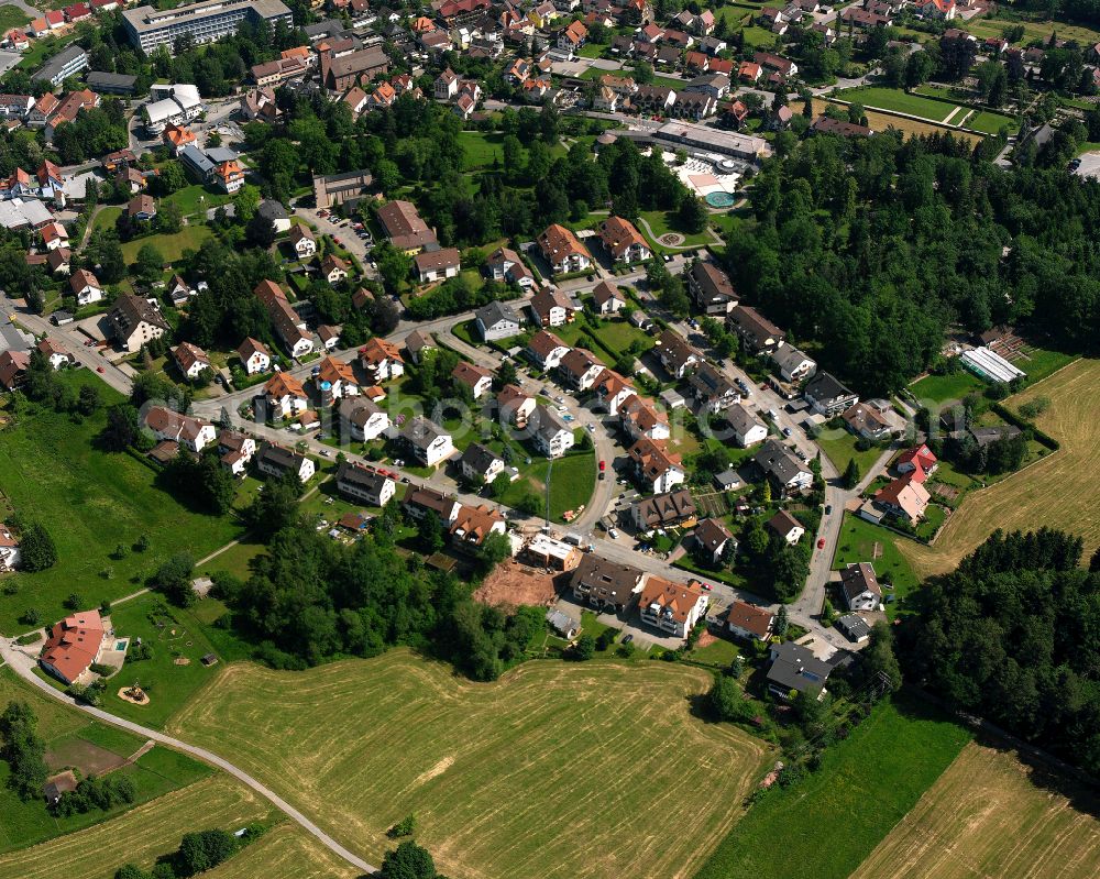 Schömberg from the bird's eye view: Single-family residential area of settlement in Schömberg in the state Baden-Wuerttemberg, Germany