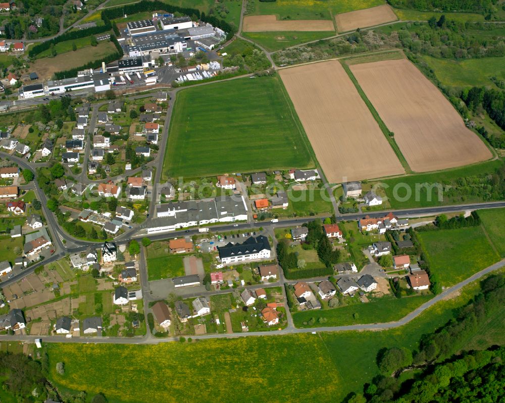 Aerial photograph Schönbach - Single-family residential area of settlement in Schönbach in the state Hesse, Germany