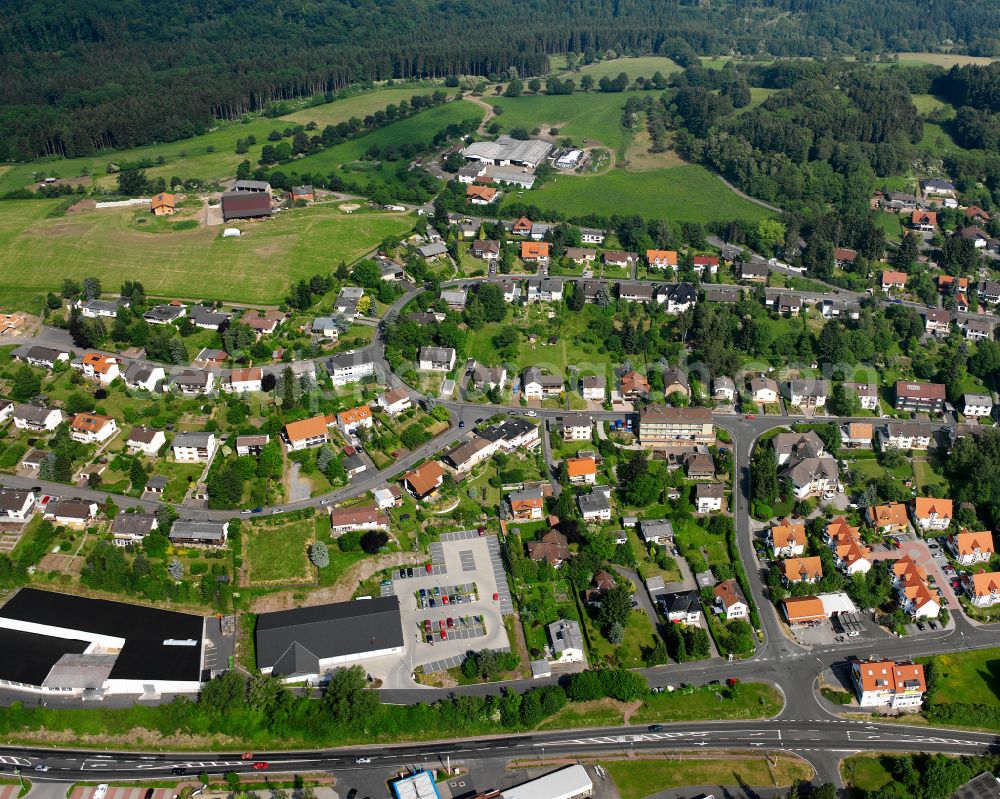 Schotten from the bird's eye view: Single-family residential area of settlement in Schotten in the state Hesse, Germany