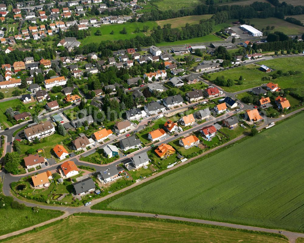 Aerial image Schotten - Single-family residential area of settlement in Schotten in the state Hesse, Germany