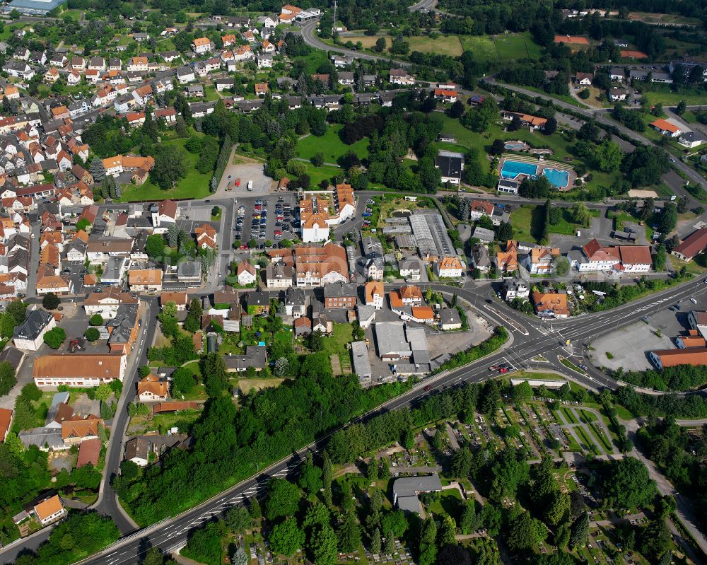 Schotten from the bird's eye view: Single-family residential area of settlement in Schotten in the state Hesse, Germany