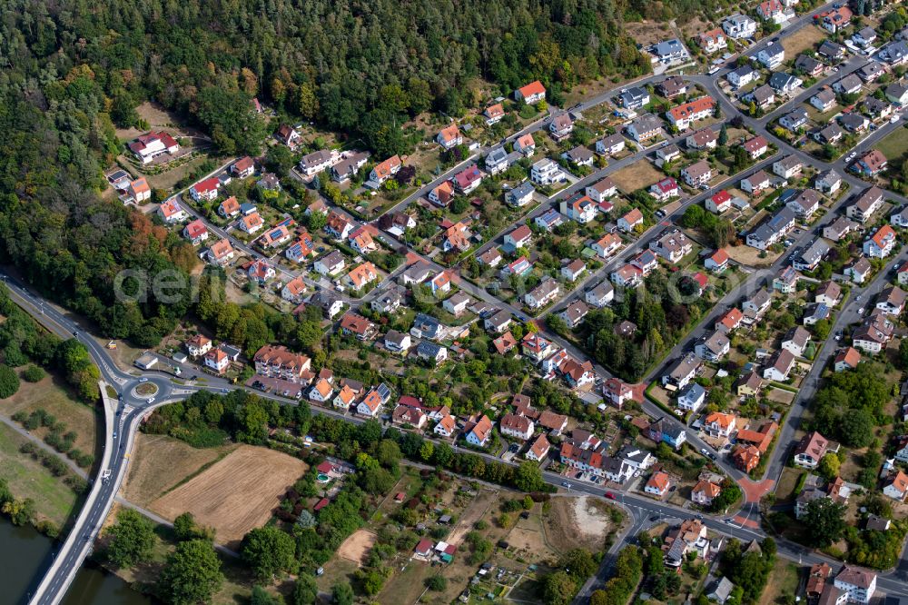 Sendelbach from the bird's eye view: Single-family residential area of settlement in Sendelbach in the state Bavaria, Germany