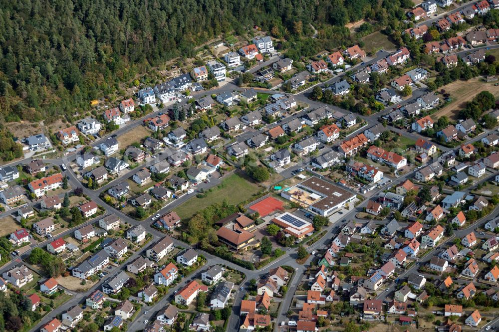 Aerial image Sendelbach - Single-family residential area of settlement in Sendelbach in the state Bavaria, Germany