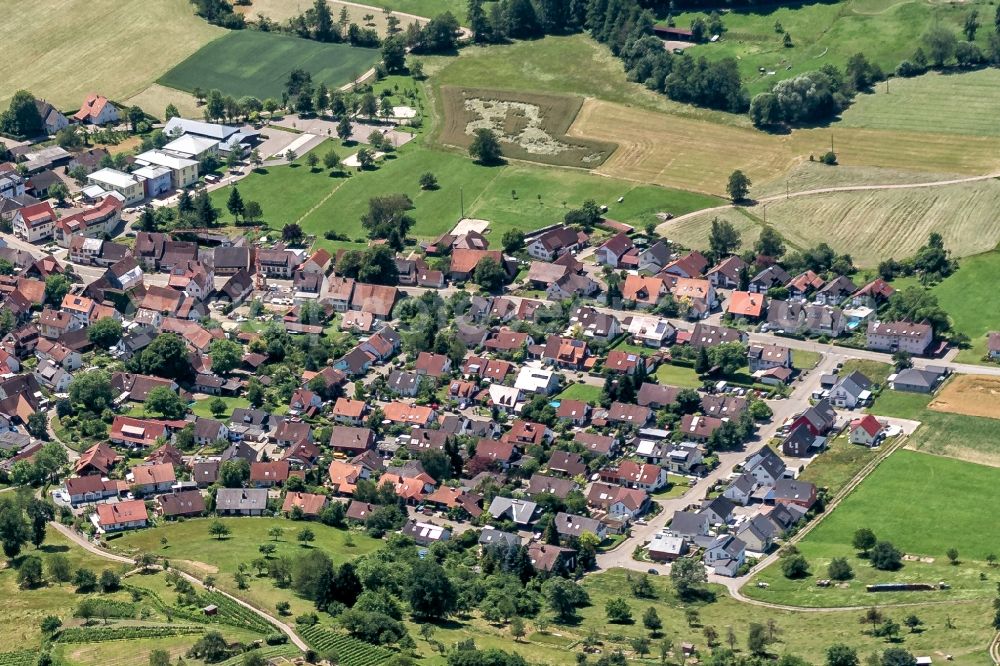 Aerial photograph Sexau - Single-family residential area of settlement in Sexau in the state Baden-Wurttemberg, Germany