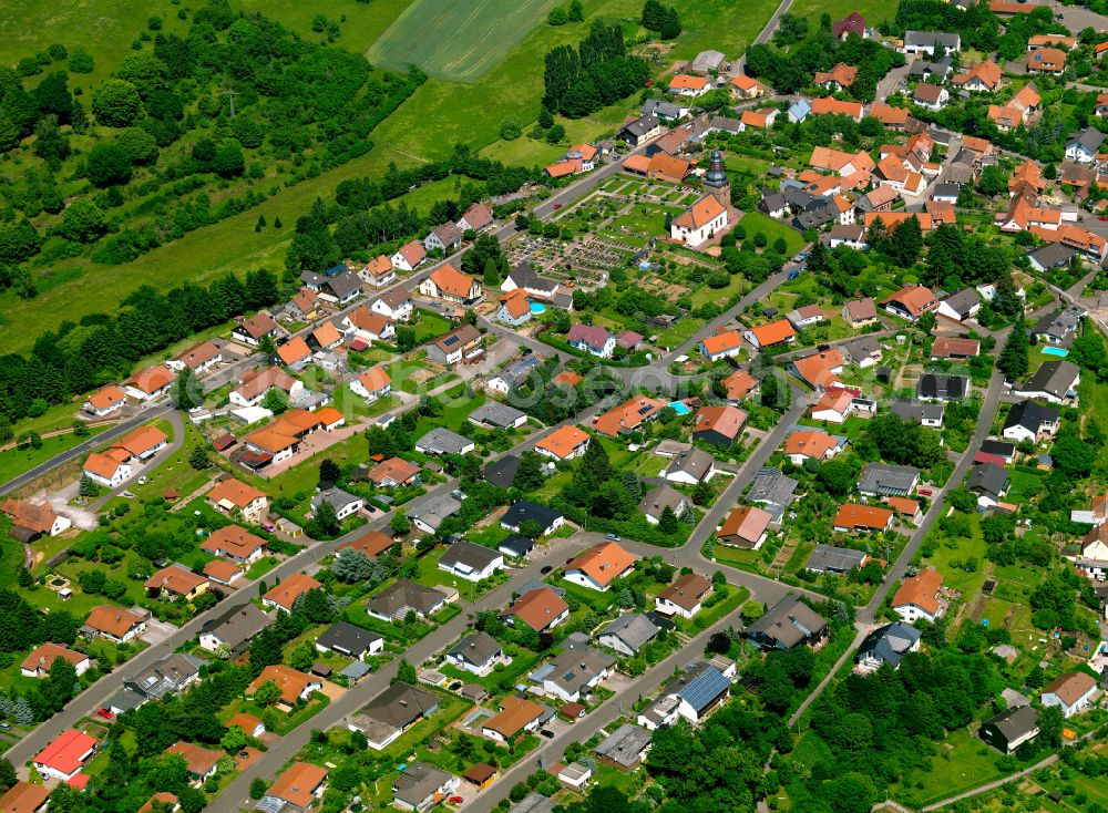 Aerial image Sippersfeld - Single-family residential area of settlement in Sippersfeld in the state Rhineland-Palatinate, Germany