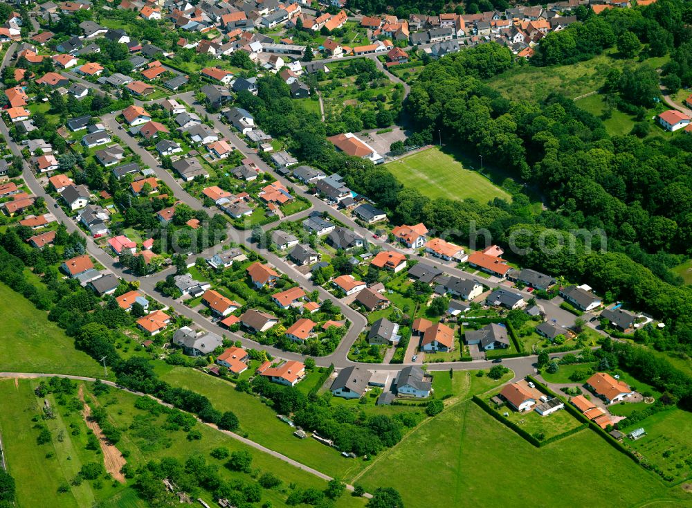 Aerial photograph Sippersfeld - Single-family residential area of settlement in Sippersfeld in the state Rhineland-Palatinate, Germany