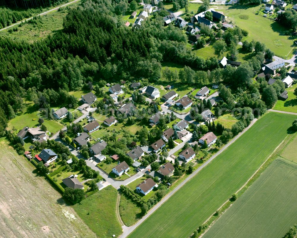 Aerial image Sparneck - Single-family residential area of settlement in the district Reinersreuth in Sparneck in the state Bavaria, Germany