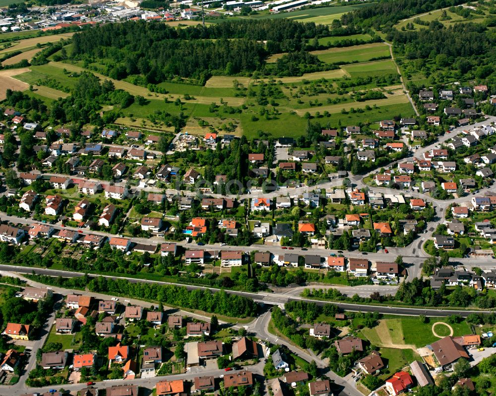 Aerial photograph Stammheim - Single-family residential area of settlement in Stammheim in the state Baden-Wuerttemberg, Germany