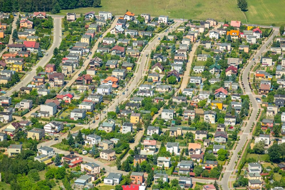 Starogard Gdanski from the bird's eye view: Single-family residential area of settlement in Starogard Gdanski in Pomorskie, Poland