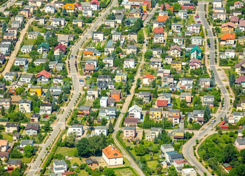 Aerial photograph Starogard Gdanski - Single-family residential area of settlement in Starogard Gdanski in Pomorskie, Poland