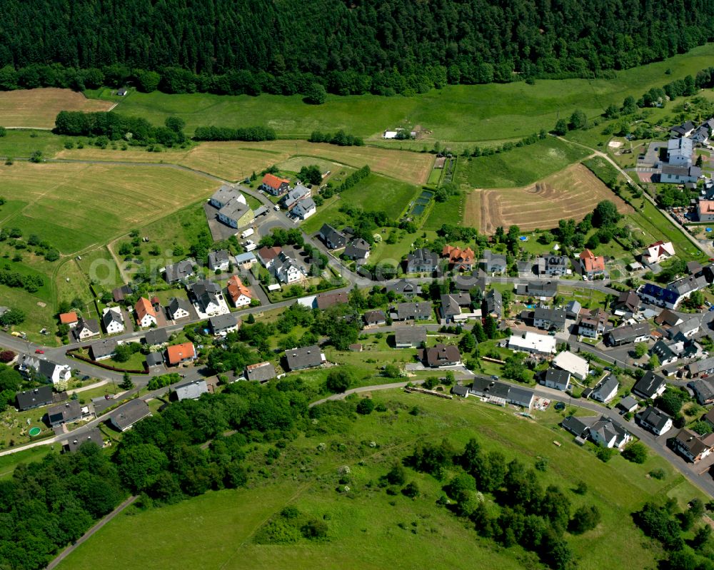 Steinbach from above - Single-family residential area of settlement in Steinbach in the state Hesse, Germany