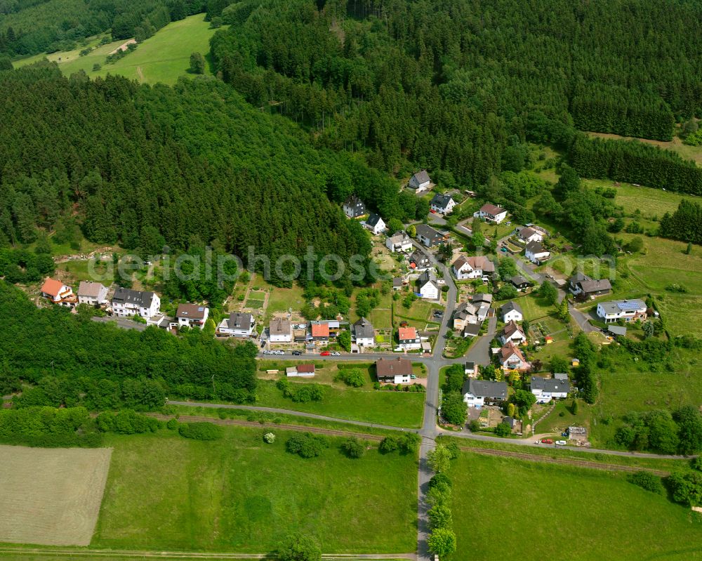 Steinbrücken from the bird's eye view: Single-family residential area of settlement in Steinbrücken in the state Hesse, Germany