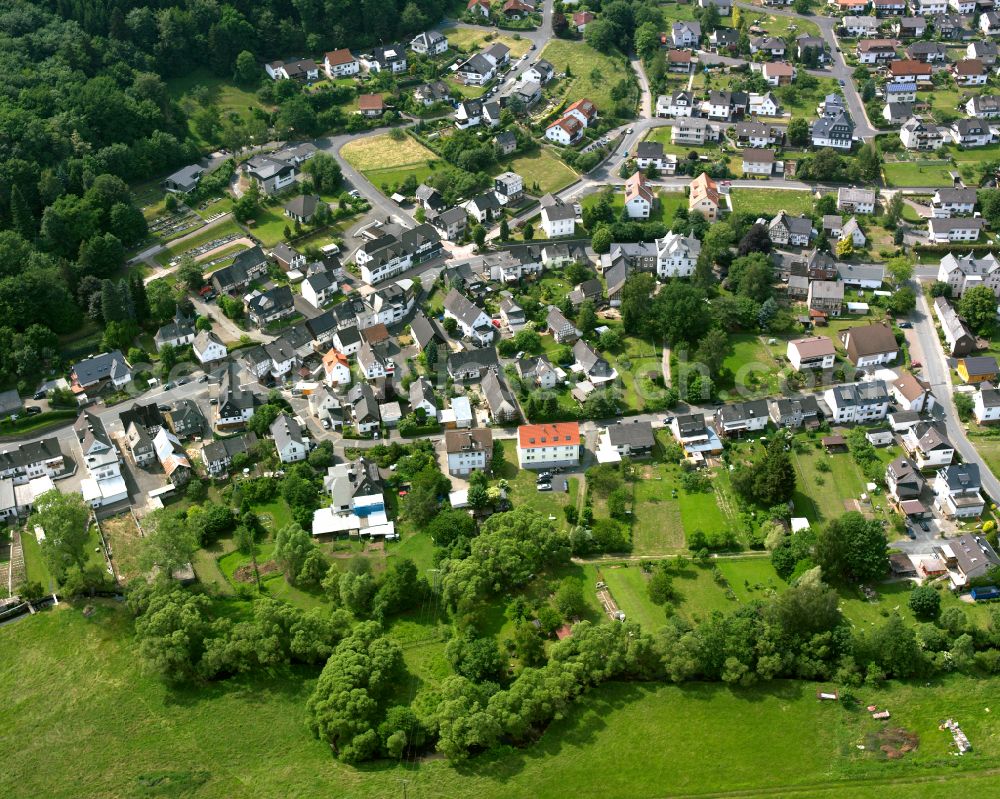 Steinbrücken from above - Single-family residential area of settlement in Steinbrücken in the state Hesse, Germany