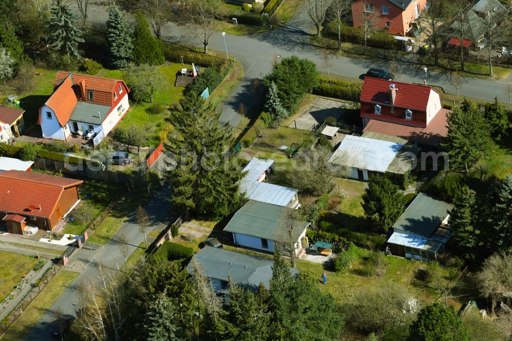 Aerial image Gorinsee - Single-family residential area of settlement Str. zum See - Ahornweg in Gorinsee in the state Brandenburg, Germany