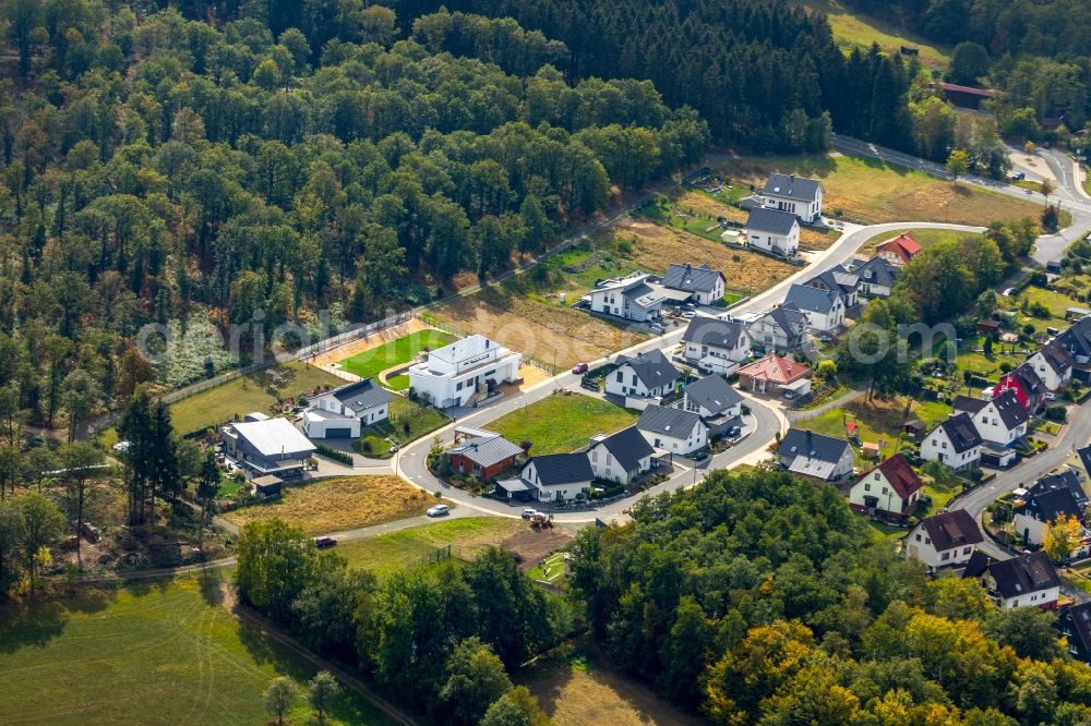 Aerial photograph Wilnsdorf - Single-family residential area of settlement on Strasse Gruener Baum in Wilnsdorf in the state North Rhine-Westphalia, Germany