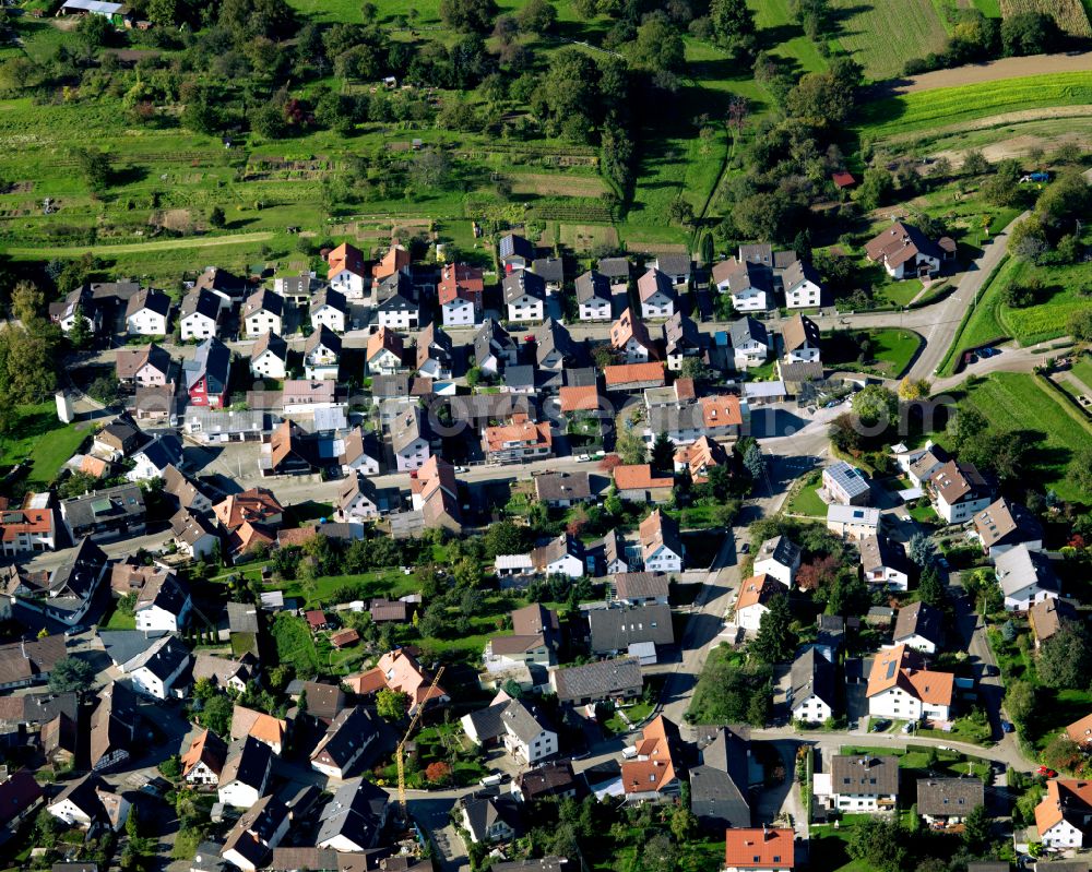 Sulzbach from the bird's eye view: Single-family residential area of settlement in Sulzbach in the state Baden-Wuerttemberg, Germany