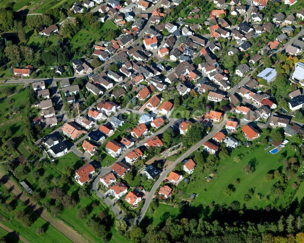 Aerial image Sulzbach - Single-family residential area of settlement in Sulzbach in the state Baden-Wuerttemberg, Germany