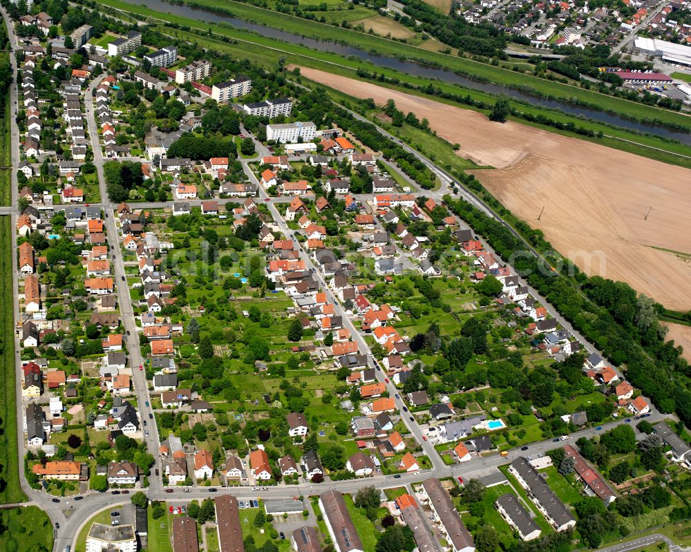 Aerial image Sundheim - Single-family residential area of settlement in Sundheim in the state Baden-Wuerttemberg, Germany