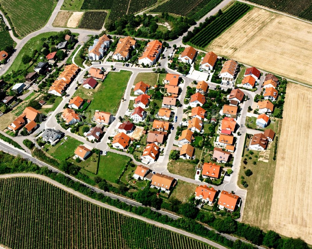 Aerial image Talheim - Single-family residential area of settlement in Talheim in the state Baden-Wuerttemberg, Germany