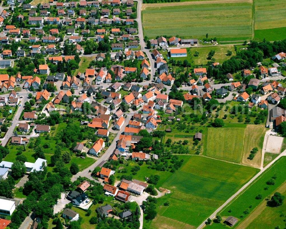 Talheim from the bird's eye view: Single-family residential area of settlement in Talheim in the state Baden-Wuerttemberg, Germany