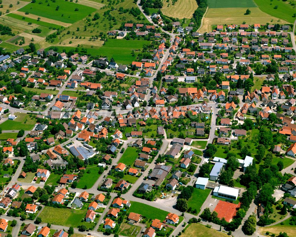 Aerial image Talheim - Single-family residential area of settlement in Talheim in the state Baden-Wuerttemberg, Germany