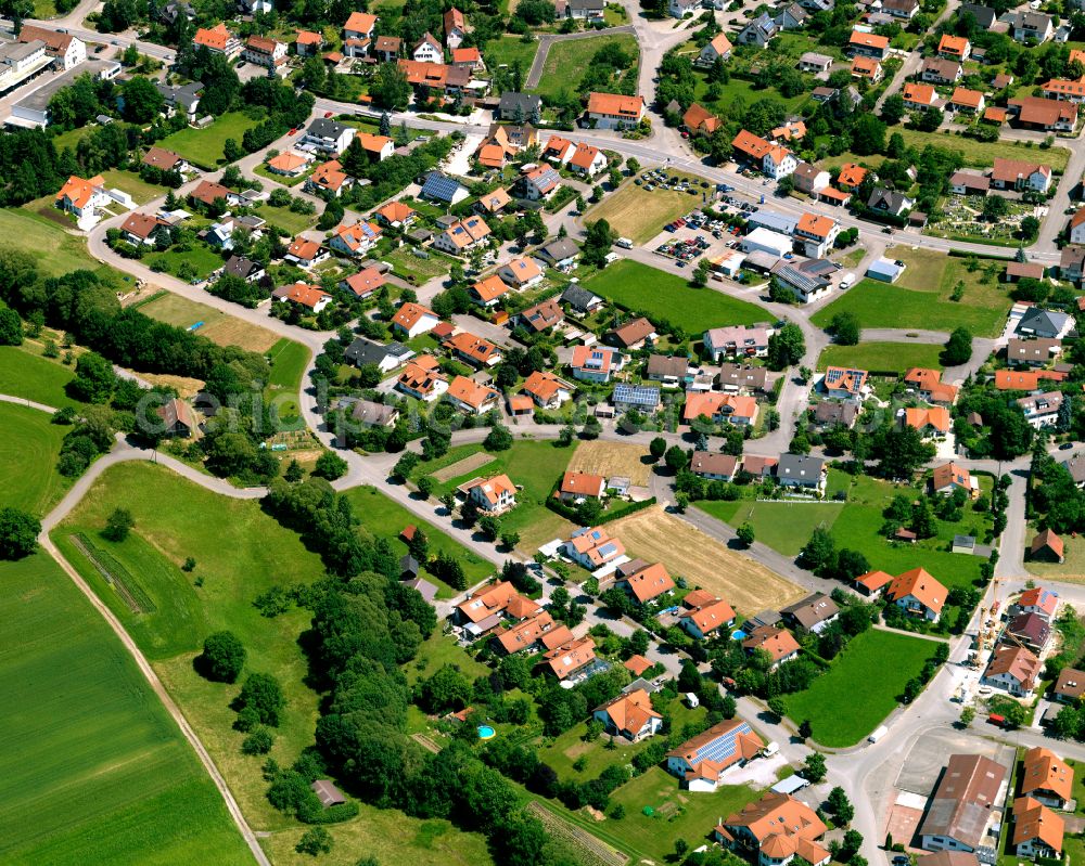 Aerial photograph Talheim - Single-family residential area of settlement in Talheim in the state Baden-Wuerttemberg, Germany