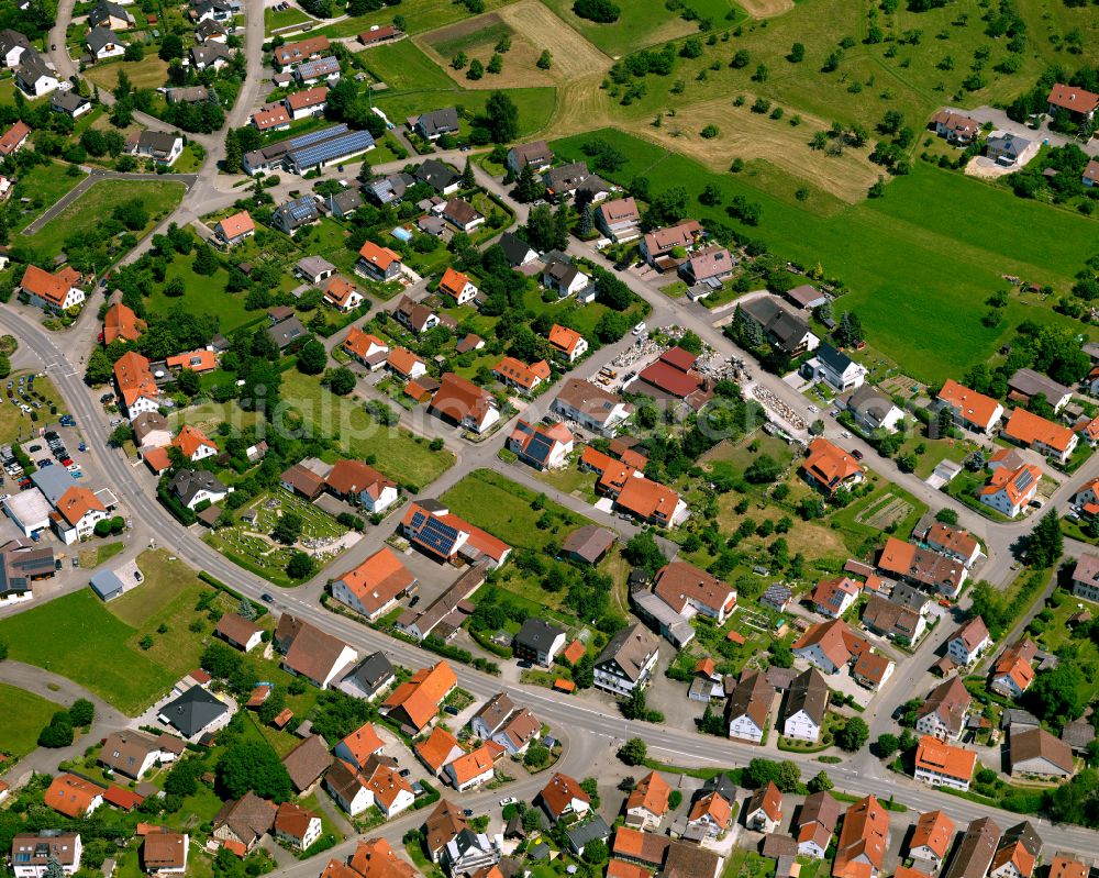 Aerial image Talheim - Single-family residential area of settlement in Talheim in the state Baden-Wuerttemberg, Germany