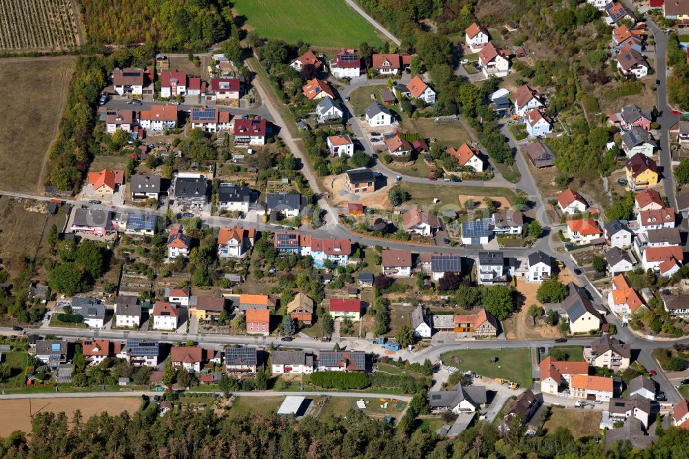 Tiefenthal from the bird's eye view: Single-family residential area of settlement in Tiefenthal in the state Bavaria, Germany