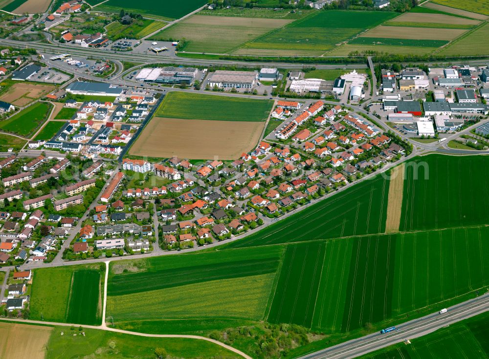 Aerial photograph Tomerdingen - Single-family residential area of settlement in Tomerdingen in the state Baden-Wuerttemberg, Germany