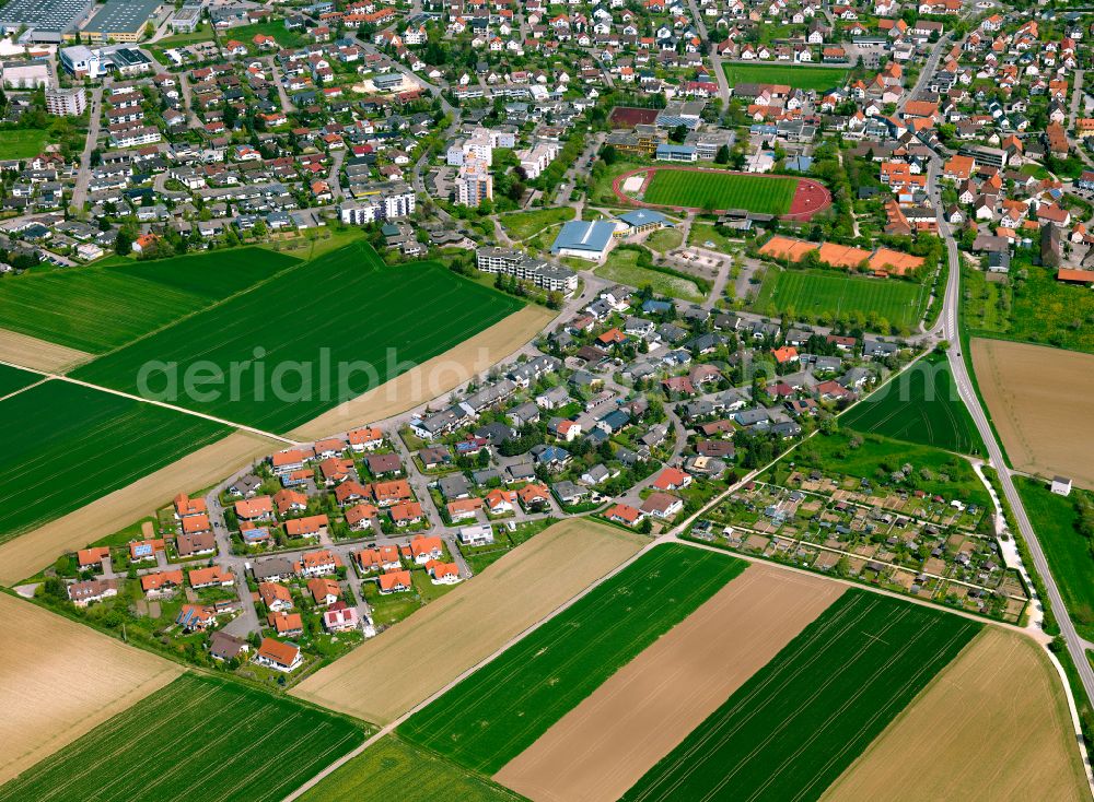 Tomerdingen from the bird's eye view: Single-family residential area of settlement in Tomerdingen in the state Baden-Wuerttemberg, Germany