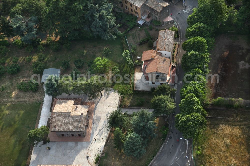 Torre Alfina from above - Single-family residential area of settlement in Torre Alfina in Lazio in Italy