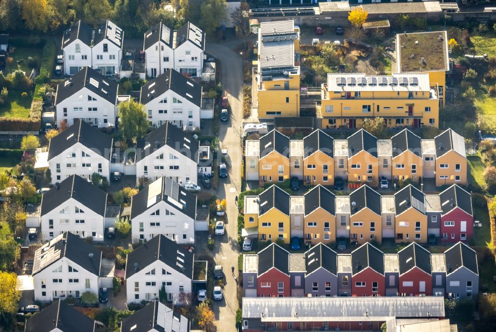 Tremonia from above - Single-family residential area of settlement in Tremonia in the state North Rhine-Westphalia, Germany