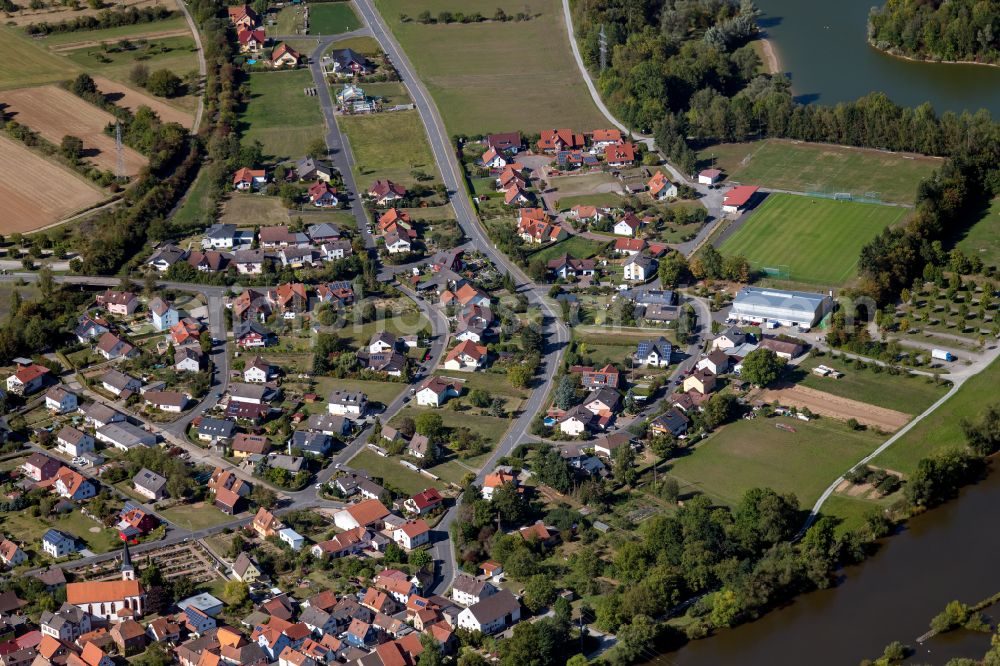 Aerial photograph Trennfeld - Single-family residential area of settlement in Trennfeld in the state Bavaria, Germany