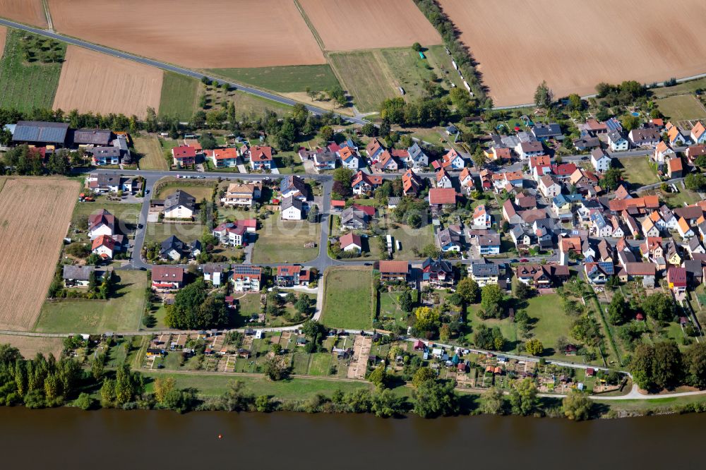 Aerial image Trennfeld - Single-family residential area of settlement in Trennfeld in the state Bavaria, Germany