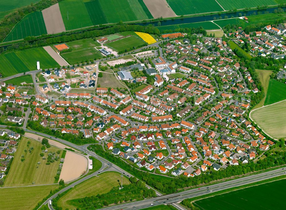 Aerial image Ulm - Single-family residential area of settlement in Ulm in the state Baden-Wuerttemberg, Germany