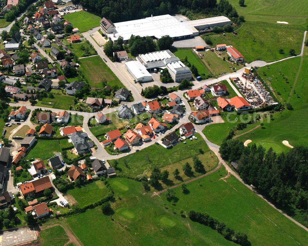 Unterhaugstett from the bird's eye view: Single-family residential area of settlement in Unterhaugstett in the state Baden-Wuerttemberg, Germany