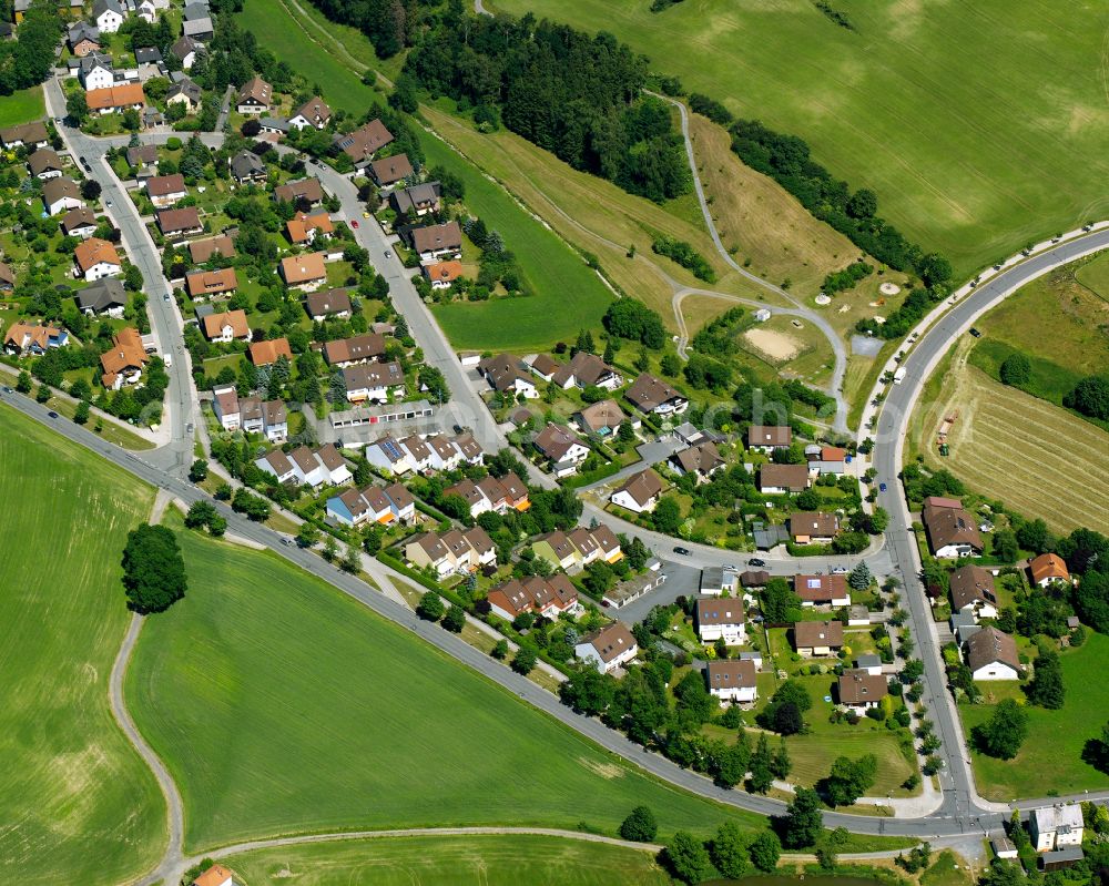 Unterkotzau from above - Single-family residential area of settlement in Unterkotzau in the state Bavaria, Germany