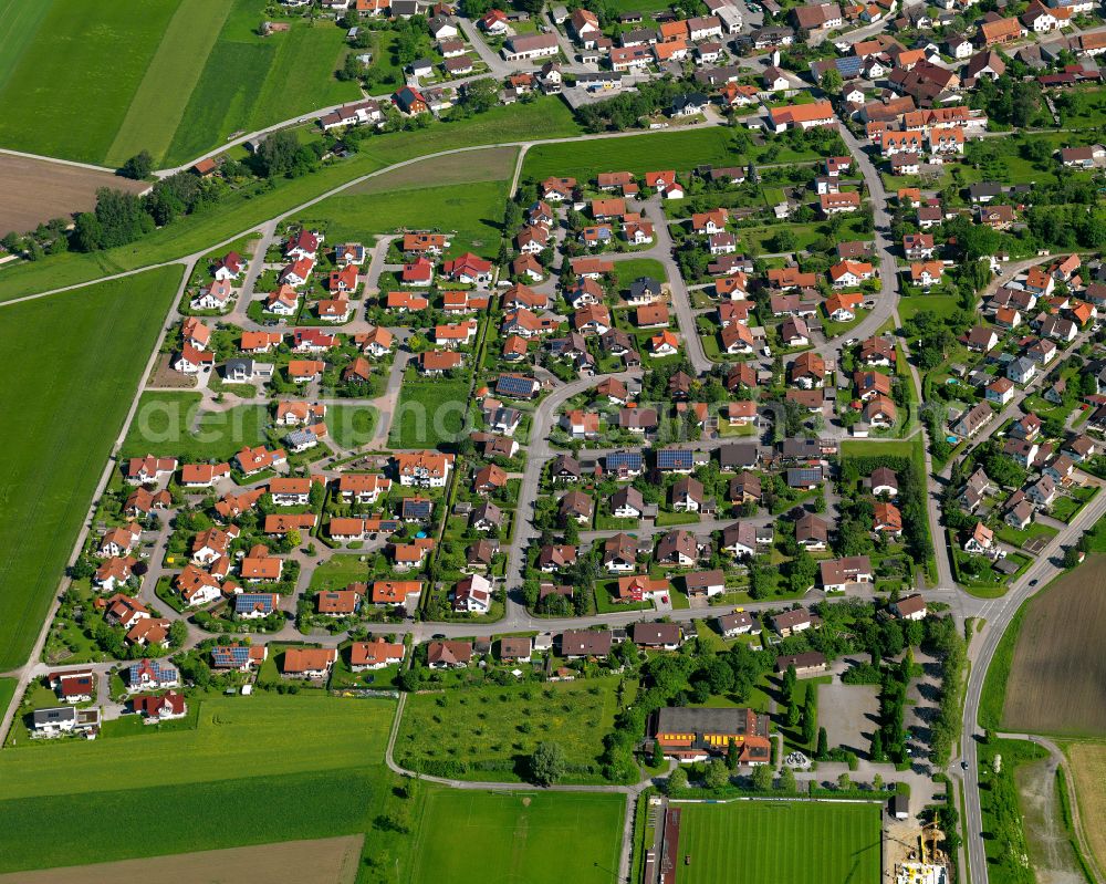 Aerial image Untersulmetingen - Single-family residential area of settlement in Untersulmetingen in the state Baden-Wuerttemberg, Germany