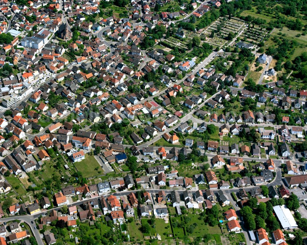 Völkersbach from the bird's eye view: Single-family residential area of settlement in Völkersbach in the state Baden-Wuerttemberg, Germany