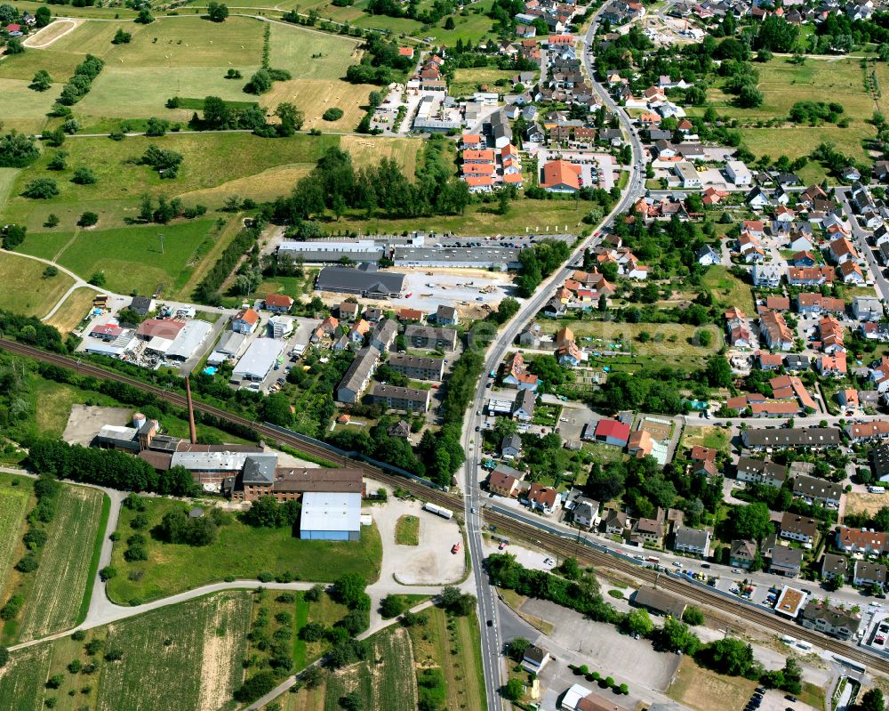 Völkersbach from above - Single-family residential area of settlement in Völkersbach in the state Baden-Wuerttemberg, Germany