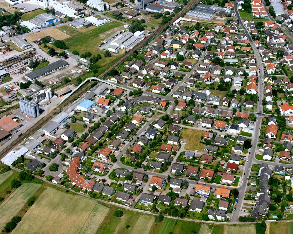 Völkersbach from the bird's eye view: Single-family residential area of settlement in Völkersbach in the state Baden-Wuerttemberg, Germany