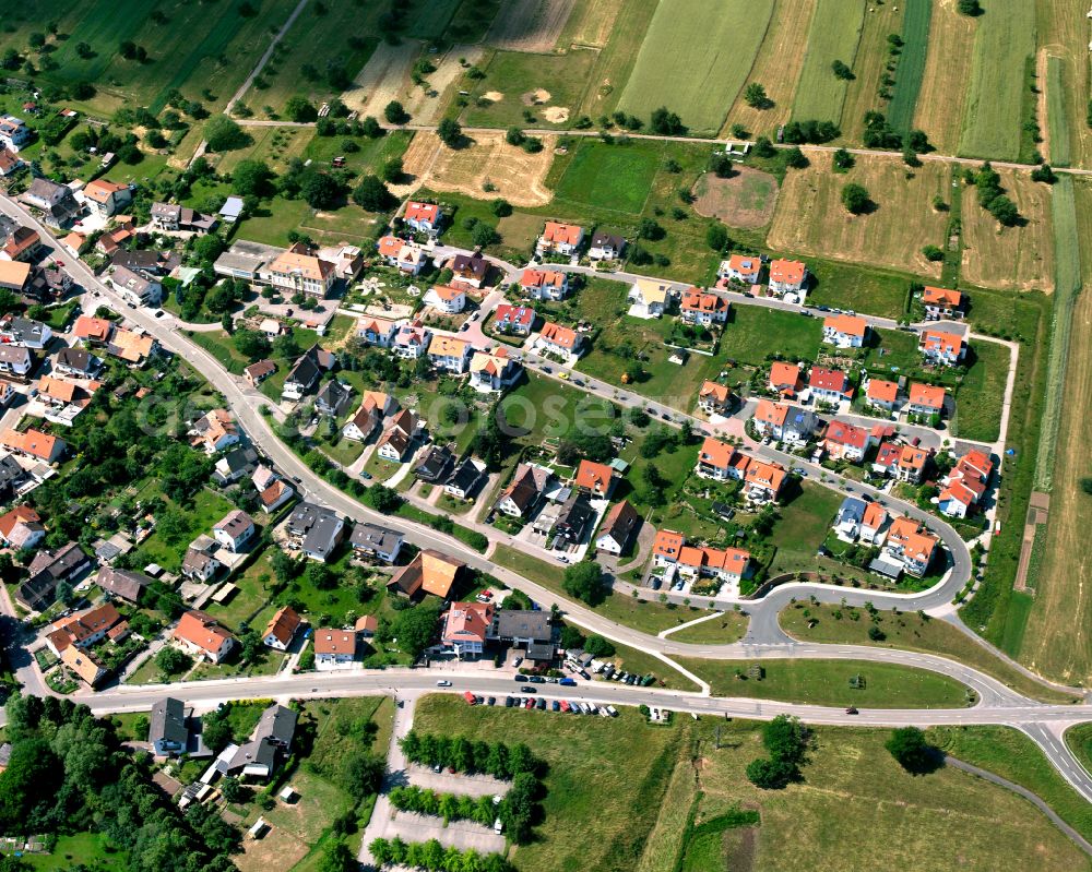 Völkersbach from the bird's eye view: Single-family residential area of settlement in Völkersbach in the state Baden-Wuerttemberg, Germany