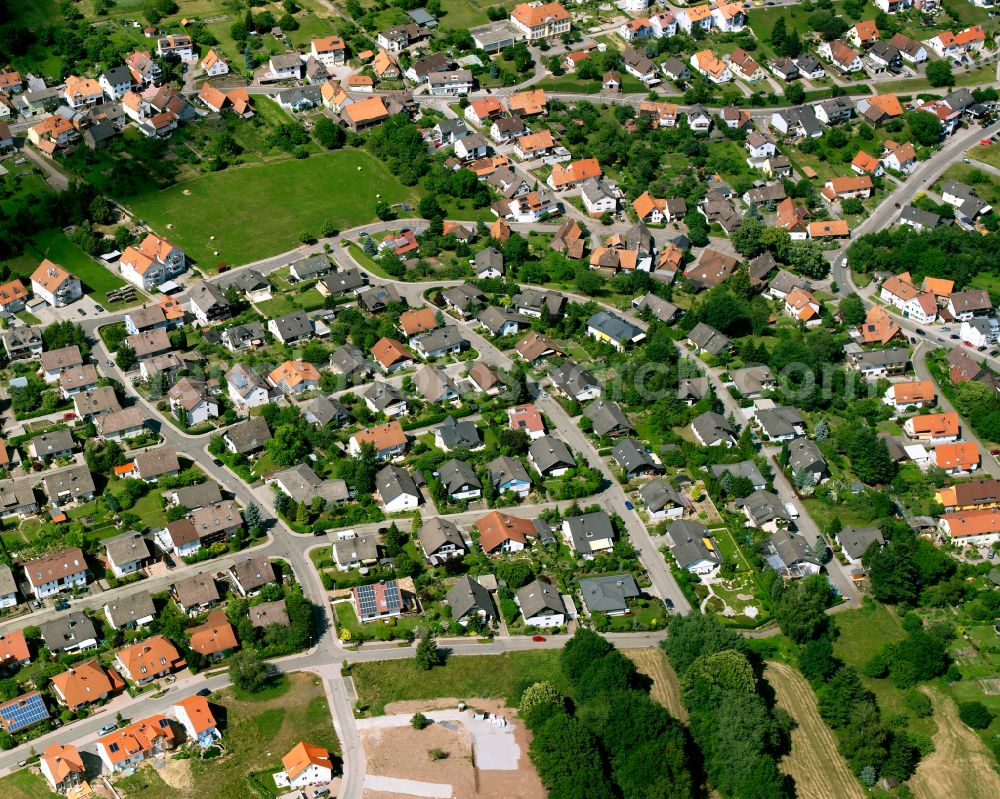 Aerial image Völkersbach - Single-family residential area of settlement in Völkersbach in the state Baden-Wuerttemberg, Germany